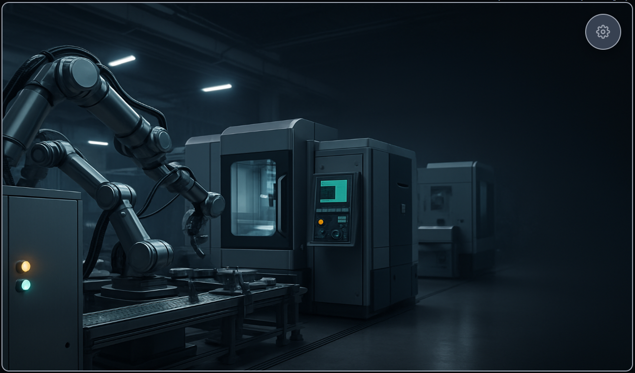 Industrial Factory Hero Background created with ForgeUI Studio